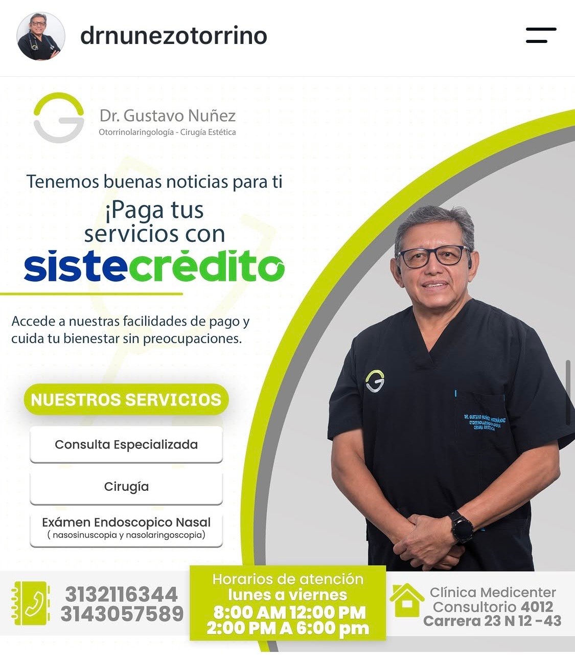 Dr. Gustavo Enrique Núñez Hernández, fundador de DR NÚÑEZ IPS